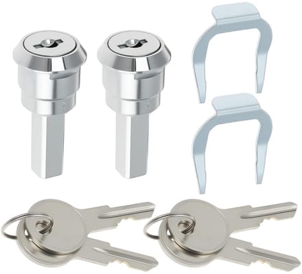 Dailygoods - 2 Stuks Roestvrij Staal Toolbox Lock met Sleutels voor Kasten