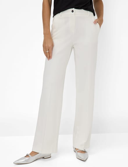 Brax Dames Palazzobroek  Style MAINE OFFWHITE, crème wit, maat 38