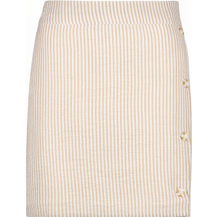 Another Label Yvette Skirt Sandalwood Stripe Maat: XS | Mini Rokken Outlet | Dames | Ecru