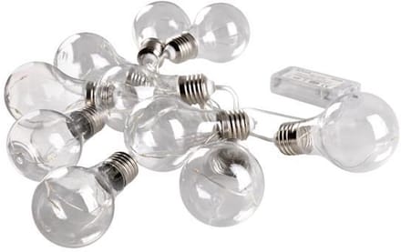 Goldlux - LED Tuingirlande - Op Batterijen - Transparent - Smolder