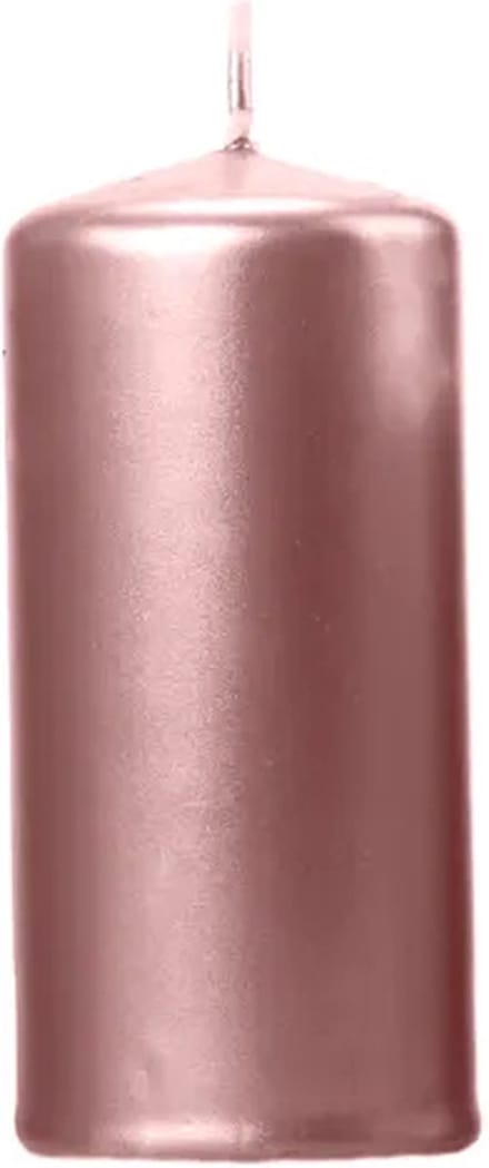 Stompkaarsen Rose Goud Metallic 12cm (6st)
