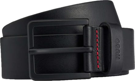 HUGO Riem Gionios Sz40 Leather Belt W80 Black Zwart
