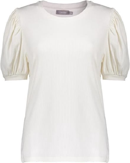 Geisha T-shirt ribstructuur pofmouwen 32107-41