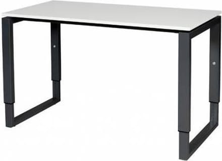 Verstelbaar Bureau - Plus 120x60 grijs - zwart frame