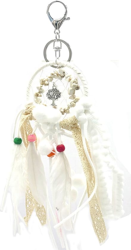 Sleutelhanger - Dromenvanger - Lengte 22 cm - Beige
