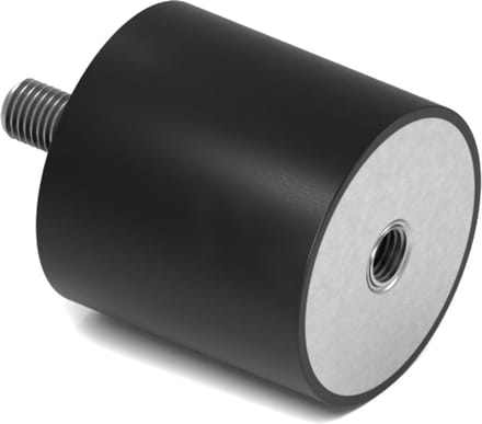 Rubbermagazijn - Trillingsdemper - Type B - 50x50mm - M10 - Set 10 stuks