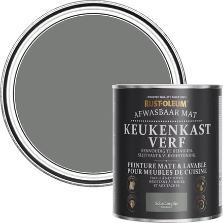 Rust-Oleum Grijs Afwasbaar Mat Keukenkastverf - Schaduwgrijs 750ml