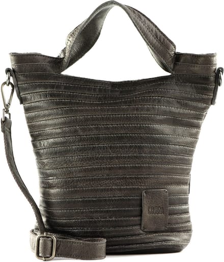 FREDsBRUDER Leren Schoudertas Ibbick Bucket Shopper Graphite Taupe