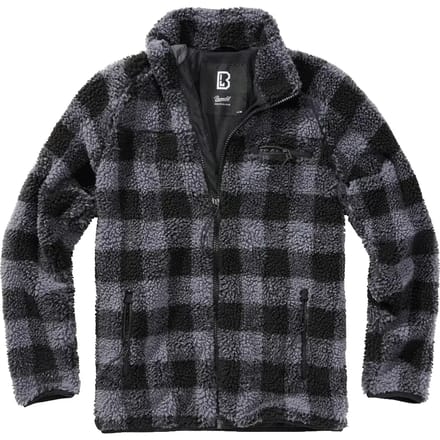 Brandit Teddyfleece Jacket Tussenseizoensjas zwart-grijs S Polyester - Basics