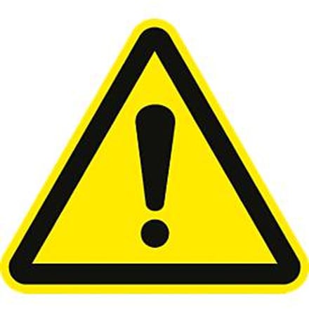 Waarschuwingsbord "Gevaar (algemeen)", Folie
