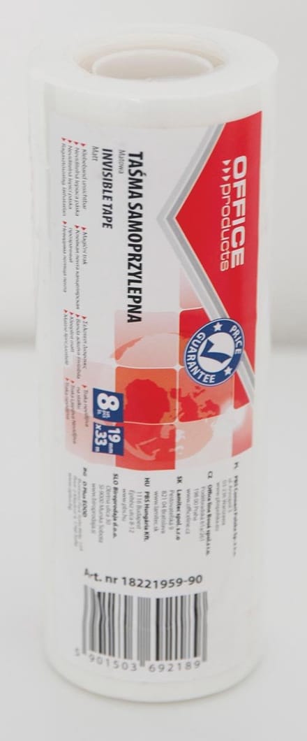 OFFICE products plakband | ft 19 mm x 33 m | mat | pak van 8 stuk