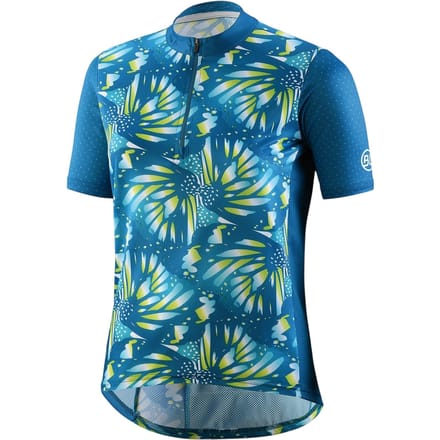 Bicycle Line Dames-jersey met halve rits en losse pasvorm (Turquoise)