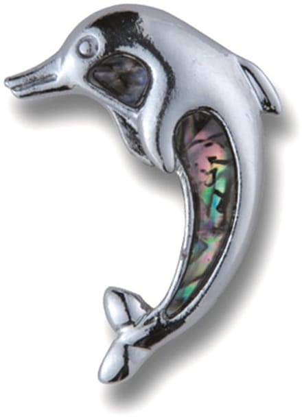 Broche dolfijn met paua schelp