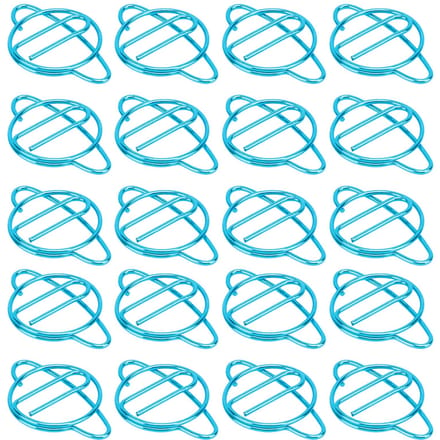 20pcs Clips Papier Léger Petit Portable École Bureau Marqueur de Papier Marque-page Amusant Dossier blue