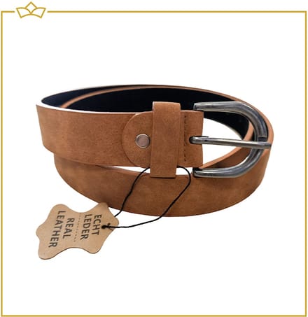 ATTREZZO® Riem - Dames - Bruin - 105 cm - Leren riem