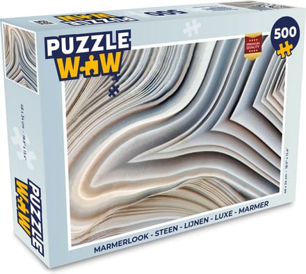 Puzzel Marmerlook - Steen - Lijnen - Luxe - Marmer print - Legpuzzel - Puzzel 500 stukjes