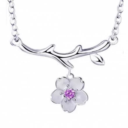 Ketting Ilse zilver paars - Charme Bijoux