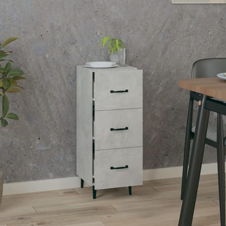 vidaXL - Dressoir - 34,5x34x90 - cm - bewerkt - hout - betongrijs
