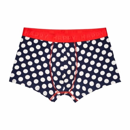 Happy Socks - 1-Pack Navy Big Dot Short Boxer - Heren - Ondergoed