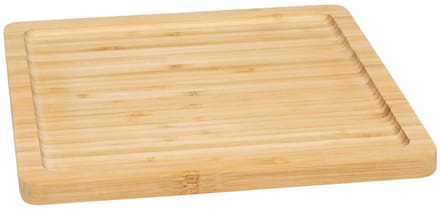 5Five Serveerplankje voor hapjes/fingerfood - 25 x 25 cm - bamboe hout - borrelplank - tapasplank