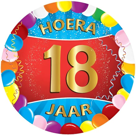 Bierviltjes 18 jaar - 25x stuks - multicolor - verjaardag/feest - feestartikelen