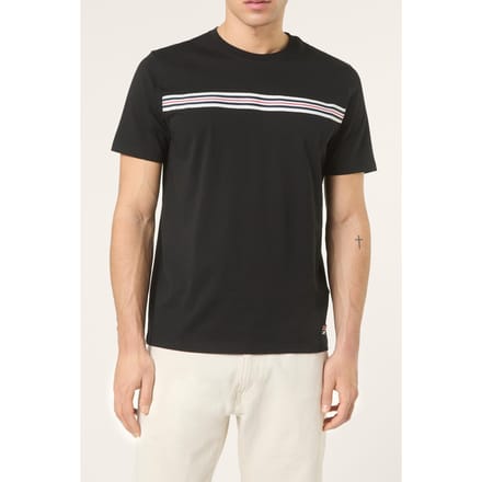 FILA Diecimo Regular Heritage Tape T-shirt Black Taglia: M | Magliette basic Outlet | Uomo | Nero