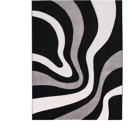 Modern tapijt Diamora zwart 60x110 cm