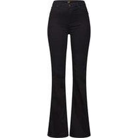 LEE - W32 X L31 - BREESE BLACK RINSE FLARE JEANS-DAMES