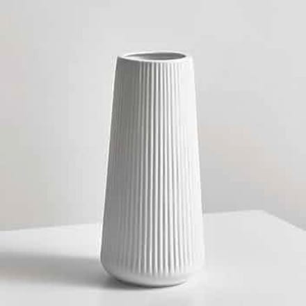 Scandinavische Witte Keramische Vaas – Modern En Minimalistisch, 25 cm