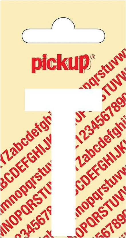 Pickup plakletter Nobel 60 mm wit T - 31012060T