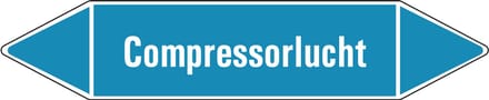 Compressorlucht leidingmarkering op vel 252 x 52 mm - 3 per vel