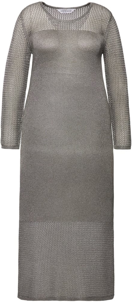 Studio Untold - Dames - Gebreide maxi-jurk mouwloos - Zilver - Maat 42+