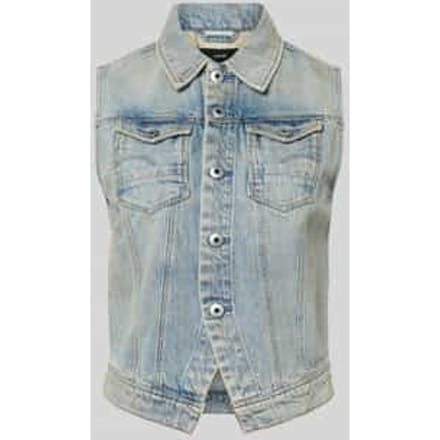 Slim fit jeansgilet in Used-look