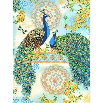 Peinture diamant 5D paon, broderie dessin animé, point de croix 20X30CM blue
