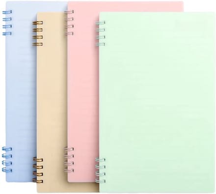 Dailygoody - A5 Coil Notebooks - Notitieblokken 4 Stuks - voor