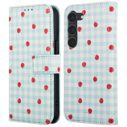 imoshion Hoesje - Geschikt voor Samsung Galaxy S23 - Design Bookcase smartphone - Cherry Check