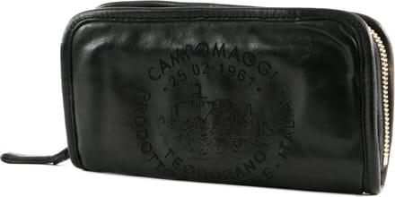 CAMPOMAGGI Leren Portemonnee Wallet Grigio Donkergrijs