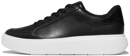 FitFlop Rtg Sequin-Backtab Leather Sneakers Dames Sneakers - Zwart
