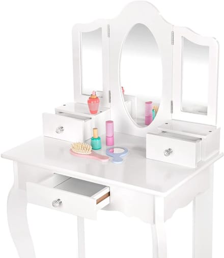 CRLYN® Kaptafel Kind - Make up Tafel voor Meisjes - Schminktafel
