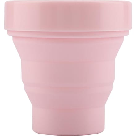 Tasse Pliable Portable Légère en Silicone avec Couvercle pour Eau Café(Rose) gray
