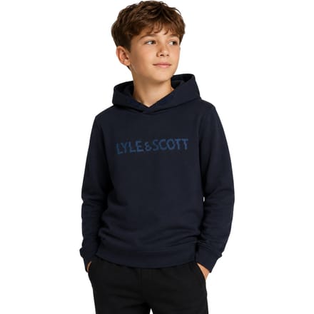 Lyle & Scott Jongens Logo Pullover Hoodie (Donkere marine)