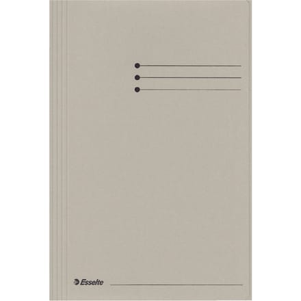 Dossiermap Esselte folio 3 kleppen manilla 275gr grijs