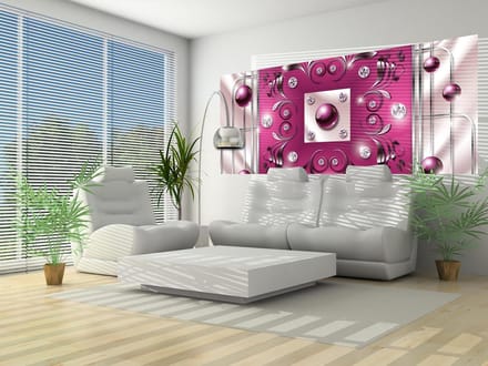 Pink Diamond Abstract Modern Photo Wallcovering