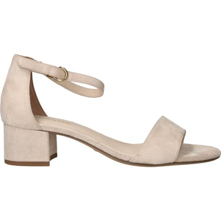 Tamaris Sandalen met hak beige Textiel - Dames - Maat 37