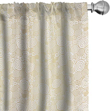 ABAKUHAUS Voorhang – 2x75x225 cm – microvezel – licht koffiewit