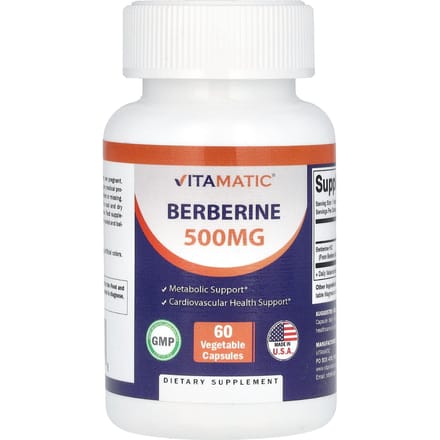 Vitamatic, Berberine, 500 mg, 60 Veggie Capsules