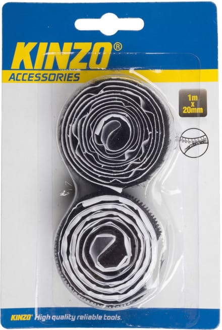 Klitteband 1mtr 20mm zwart
