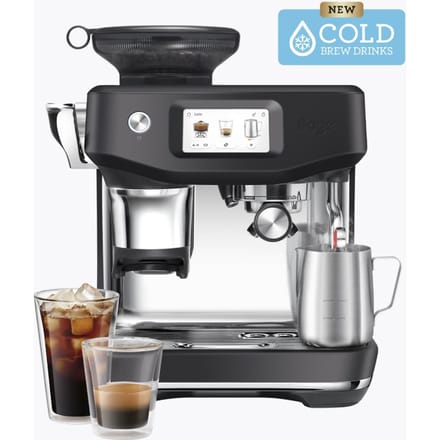 Sage SES882BTR the Barista Touch Impress Black Truffle - Cold Brew - Touchscreen - Assisted tamping