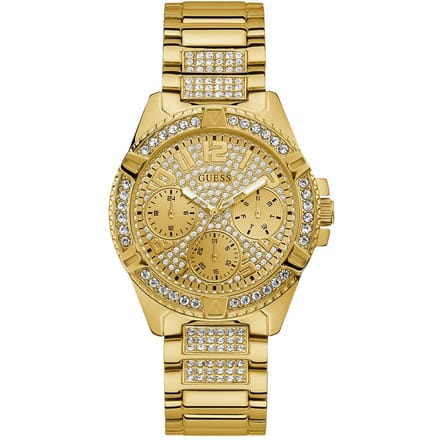 Guess W1156L2 Dames Gouden Horloge Met Kristallen