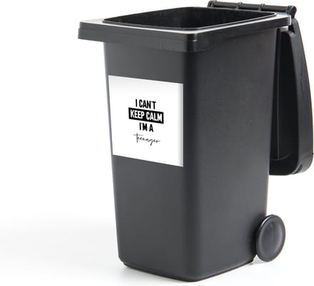 Container sticker Kinderen - Quote - Zwart - Wit - 40x40 cm - Kliko sticker